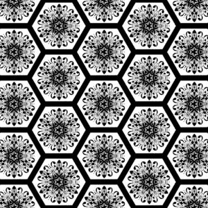 Pattern design geométrico en blanco